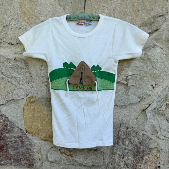 Vintage 1989 Piccolo camp tee shirt size boys 6-7 - Picture 1 of 8